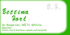 bettina horl business card